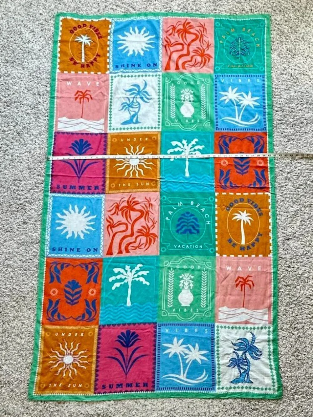 Calypso St. Barth Large Embroidered Travel Wrap Vacation Print Palm Beach